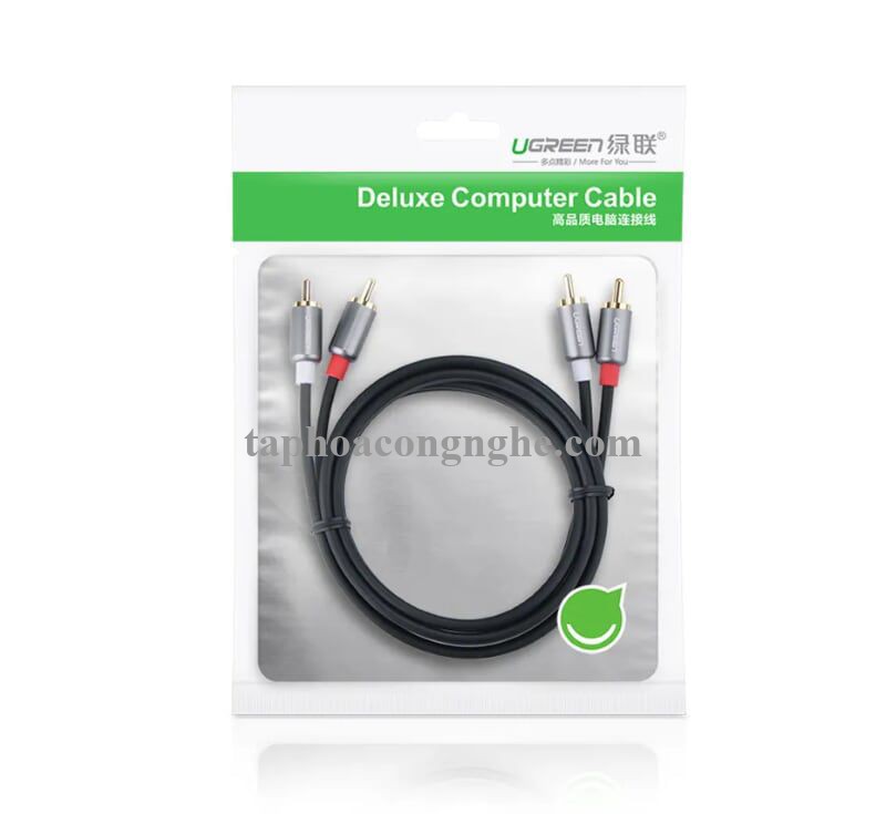 Ugreen 40931 0.5M Đen Cáp âm thanh Bông sen 2 ra 2 dương AV146 30040931